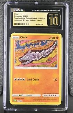 Onix *CGC PRISTINE 10* Holo *Classic Collection* #10 * Pokemon - Image 1