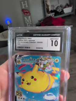 Pokemon TCG Celebrations Pikachu VMAX 007 CGC 10 Gem Mint Flying Pikachu - Image 3