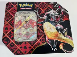 Pokemon TCG Scarlet & Violet Paldean Fates, Charizard EX, Sealed Tin - Image 1