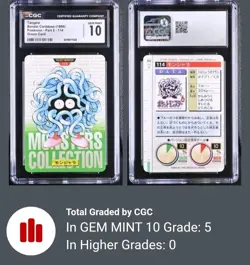 CGC 10 Slab Lot: Tentacool, Persian, Tangela - Pokemon Bandai Carddass Vending - Image 3