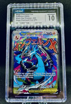 CGC 10 Mega Charizard X EX BlackStar PROMO Phantasmal Flames UPC English Pokemon - Image 1