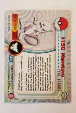 2000 Topps Pokemon TV Animation Edition Series 3 Non Holo #150 Mewtwo - Image 2