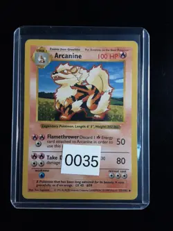 Pokemon Arcanine Shadowless Base Set 23/102 Vintage 1999 WOTC - Image 3