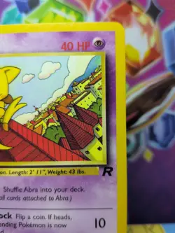 Pokemon TCG Team Rocket 1st Edition Abra 49/82 LP - Image 3