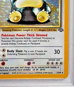 Snorlax - Jungle First Edition Holo (11/64) - Pokemon 1999- PSA 9 Mint - Image 3