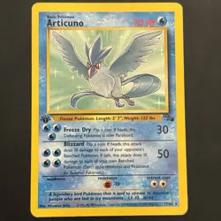 Vintage Pokemon First Edition Articuno 17/62 Fossil Wizards Of The Coast 1999 - Image 1