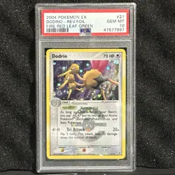 POP 27! 2004 POKEMON EX FIRE RED LEAF GREEN #21/112 DODRIO REVERSE HOLO PSA 10 - Image 1