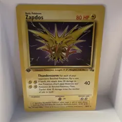 Pokemon TCG Zapdos 30/62 1st Edition Fossil Non-Holo HP - Image 1