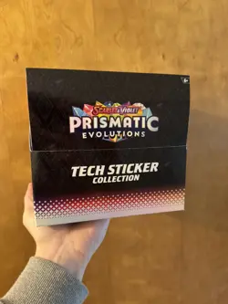 Pokemon Prismatic Evolutions Tech Sticker Collection (Lot of 12) W/Box - Image 1