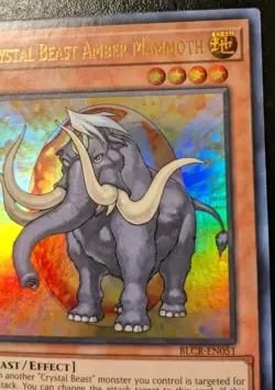 Crystal Beast Amber Mammoth BLCR-EN051 1st Ed. Ultra Rare Crystal Revenge YuGiOh - Image 3