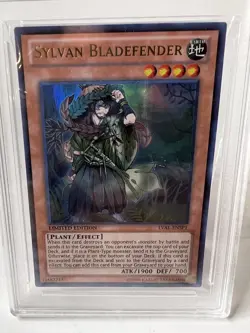 Yugioh! Sylvan Bladefender LVAL-ENSP1 Ultra Rare Limited Edition CCG Graded 8 - Image 2