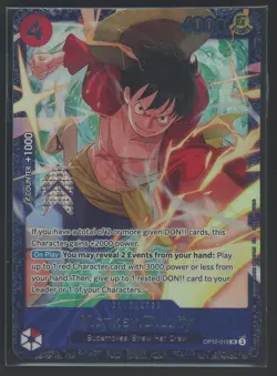 Monkey D. Luffy OP12-015 Treasure Cup Promo Top Prize One Piece Card Game Sealed - Image 1