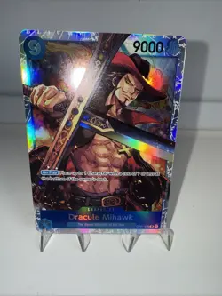 One Piece Card Game - Dracule Mihawk - OP01-070 SR - Pre-errata - Image 1