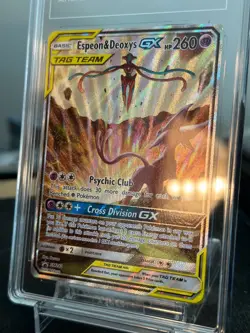 TAG 10 Espeon & Deoxys GX SM240 Pokemon Holo Gem Mint Tag Team Promo Card PSA 10 - Image 2
