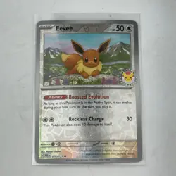 Prismatic Evolutions Eevee Promo Pokemon Day Card TCG Coin - Image 2