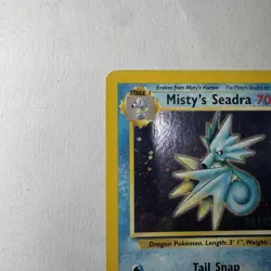 Pokemon TCG Misty's Seadra PRERELEASE Card 9/132 Gym Heroes 2000 - LP Ungraded - Image 3