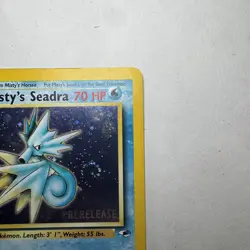 Pokemon TCG Misty's Seadra PRERELEASE Card 9/132 Gym Heroes 2000 - LP Ungraded - Image 4
