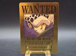 One Piece: Trafalgar Law- Wanted Marine Poster Gold Card - Image 1