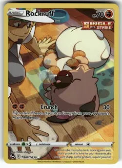 Rockruff TG07/TG30 SWSH12: Silver Tempest Trainer Gallery NM Pokemon Card TCG - Image 1