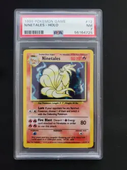 1999 Pokemon Game 12 Ninetales Holo Card PSA 7 - Image 1