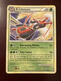 Kricketune 24/102 HeartGold SoulSilver Triumphant Regular Rare Pokemon TCG Card - Image 1