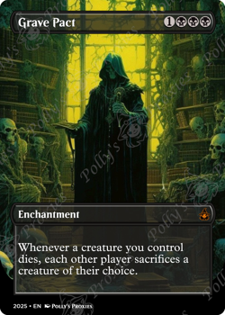 Grave Pact FOIL Proxy Playtest Card with Custom Fantasy Art - Image 5