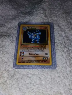 Machamp Holo Rare 1st Edition Shadowed Edition Pokemon Card - Image 1