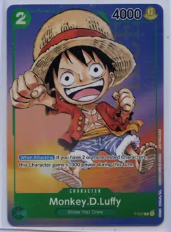 2023 One Piece P-037 Monkey.D.Luffy Gen Con 2023 Luffy Foil Promo Card LP PHOTOS - Image 4