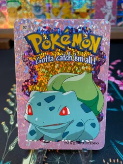 Bulbasaur #1 - Vintage Vending Machine Prism Sticker 2000 - Pokemon Card - Image 1