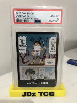 PSA 10 2023 DON!! Card DF01 Young Luffy Devil Fruit Col Vol. 1 One Piece POP 114 - Image 3