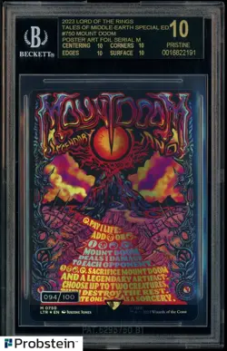 2023 LOTR Tales of Middle-Earth #750 Mount Doom Poster Serial BGS 10 BLACK LABEL - Image 1