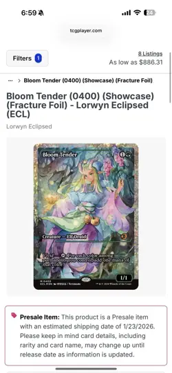 Bloom Tender (0400) (Showcase) (Fracture Foil) Lorwyn Eclipsed Foil - Image 3