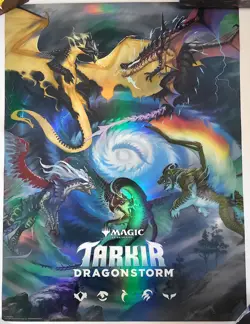 (New Foil) Tarkir Dragonstorm Store Promo Poster: Magic the Gathering MTG 18x24 - Image 1