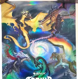 (New Foil) Tarkir Dragonstorm Store Promo Poster: Magic the Gathering MTG 18x24 - Image 3
