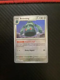 Bronzong (Master Ball Pattern) Holo #067/131 SV: Prismatic Evolutions Pokemon NM - Image 1
