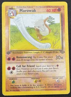 1st Edition Marowak 39/64 - Jungle - Uncommon - Pokemon - HP - Image 1