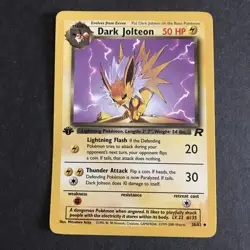 Pokemon Team Rocket Dark Jolteon 38/82 1st Edition LP (Creased) - Image 1