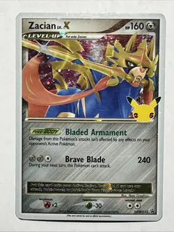 Zacian Lv. X Celebrations SWSH135 Promo Pokemon Card - Image 2