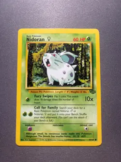 Pokemon TCG Nidoran Jungle 57/64 Unlimited 1999-2000 Wizards Base Set - Image 1