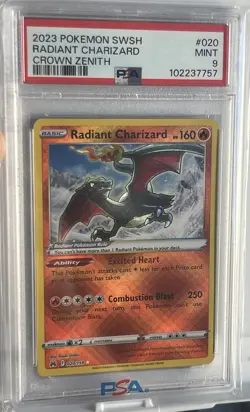 2023 Pokemon Swsh Radiant CHARIZARD Crown Zenith 🔥🔥🔥 PSA 9 - Image 4