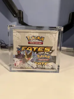 Pokemon 2016 XY Fates Collide Booster Box Sealed w/ Acrylic Case - Image 1