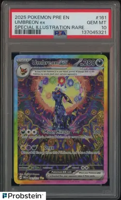2025 Pokemon Pre En Special Illustration Rare #161 Umbreon Ex PSA 10 GEM MINT - Image 1