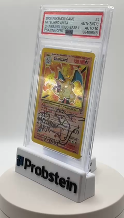 Mitsuhiro Arita Signed 2000 Pokemon Game Base 2 Charizard Holo 4 PSA/DNA AUTO 10 - Image 2