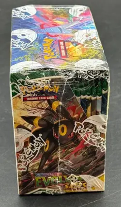 Pokemon TCG Sword & Shield Evolving Skies Booster Box Sealed w/ Acrylic Case - Image 3