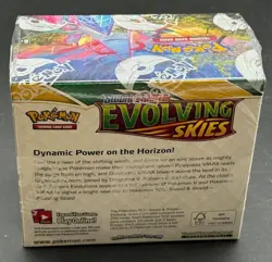 Pokemon TCG Sword & Shield Evolving Skies Booster Box Sealed w/ Acrylic Case - Image 4