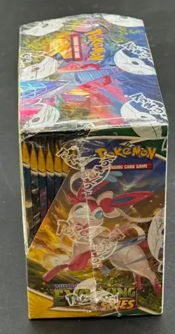 Pokemon TCG Sword & Shield Evolving Skies Booster Box Sealed w/ Acrylic Case - Image 5