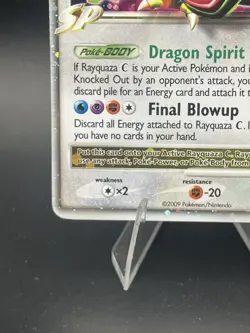 Pokemon TCG Rayquaza C LV x DP47 Black Star Promo Diamond & Pearl Holo LP - Image 2