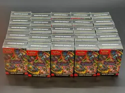 Lot of (25) Pokemon Mega Evolution Phantasmal Flames Booster Bundle Boxes Sealed - Image 1