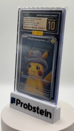 2023 Pokemon x Van Gogh SVP EN Pikachu with Grey Felt Hat #085 CGC 10 PRISTINE - Image 2