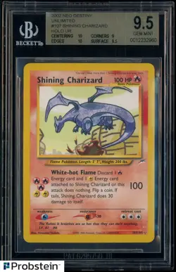 2002 Pokemon Neo Destiny Unlimited #107 Shining Charizard Holo BGS 9.5 GEM MINT - Image 1